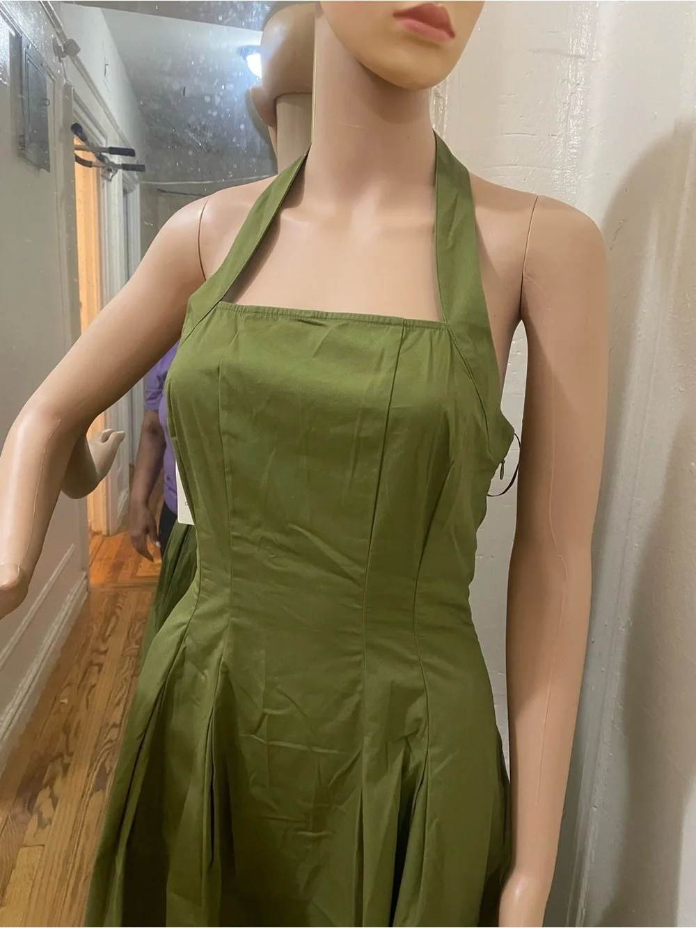 a new day Olive Halter Midi Dress